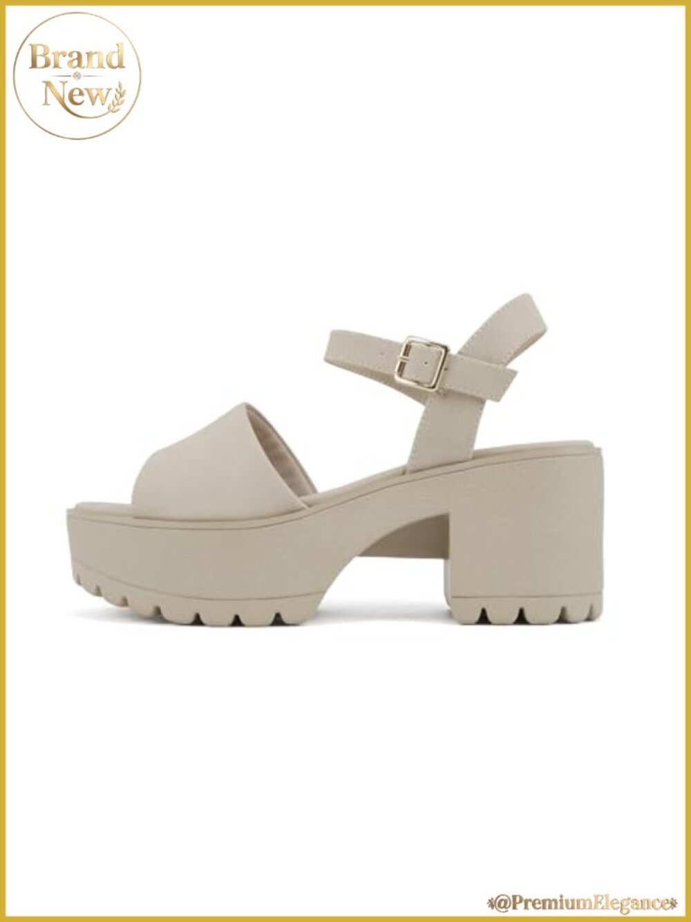 Women's Chunky Platform Sandals, Adjustable Ankle Strap, Open Toe, Block Heel